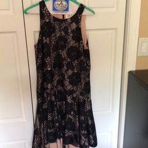 Eliza J Navy Lace High Low Dress